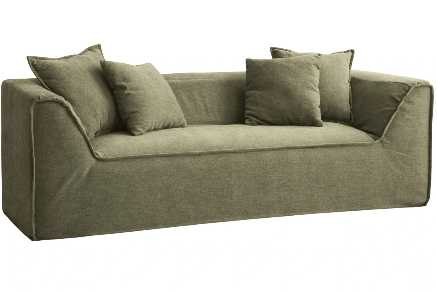 Micadoni Světle zelená trojmístná pohovka Milton 230 cm