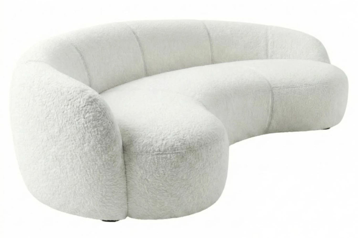 Mesonica Bílá trojmístná pohovka Galet 260 cm