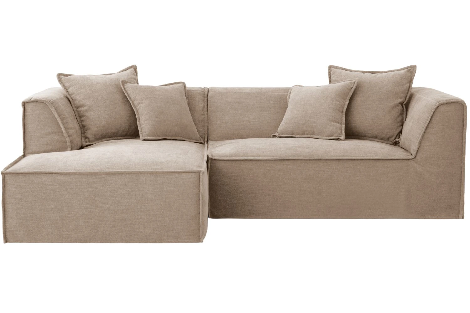 Micadoni Béžová rohová pohovka Milton 270 cm