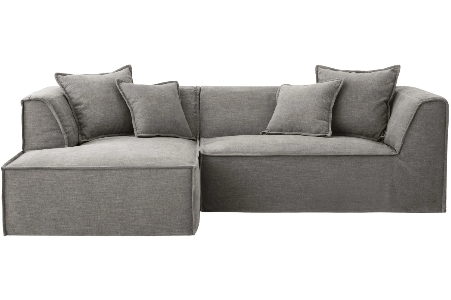 Micadoni Šedá rohová pohovka Milton 270 cm