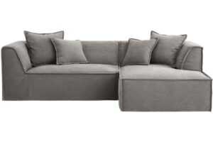 Micadoni Šedá rohová pohovka Milton 270 cm