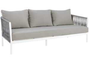 Bizzotto Šedo-bílá zahradní pohovka Florencia 220 cm