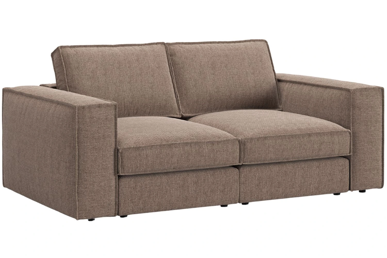 Micadoni Hnědá dvoumístná pohovka Pola 206 cm