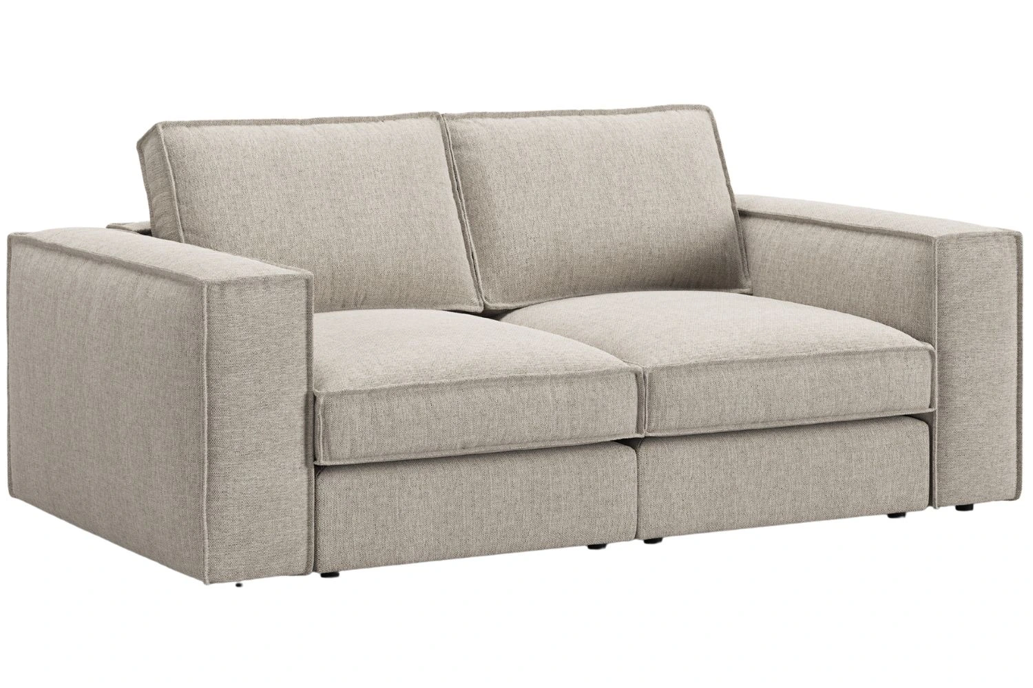 Micadoni Pískově hnědá dvoumístná pohovka Pola 206 cm