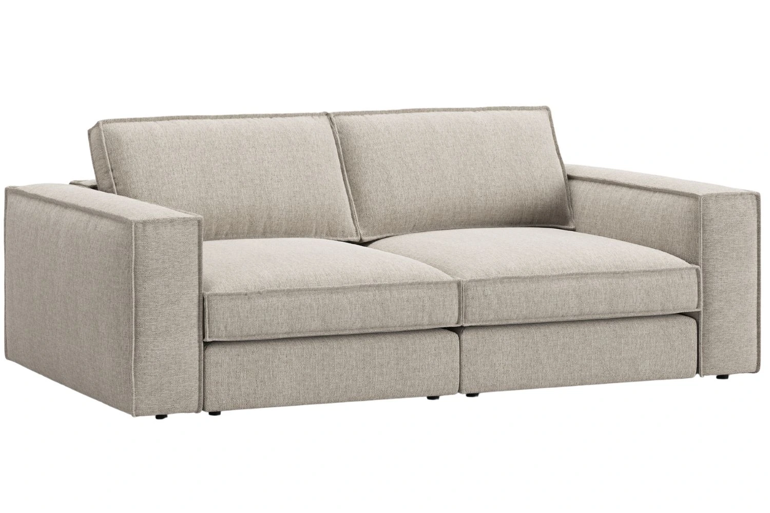 Micadoni Pískově hnědá trojmístná pohovka Pola 236 cm