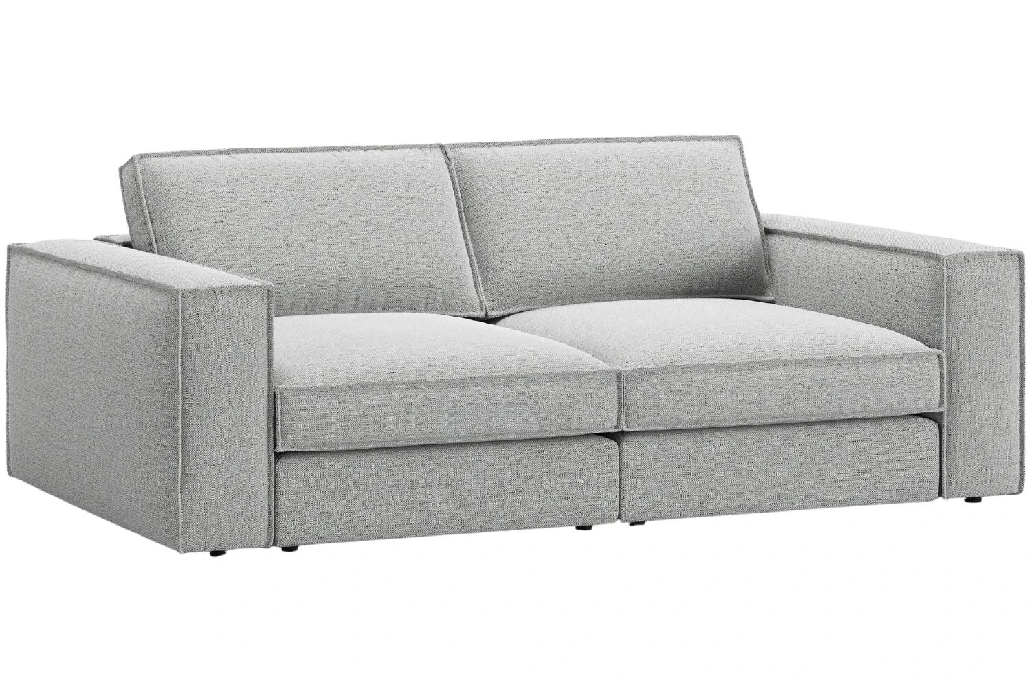 Micadoni Světle šedá trojmístná pohovka Pola 236 cm