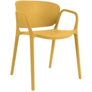 Kave Home Žlutá plastová zahradní židle Ania