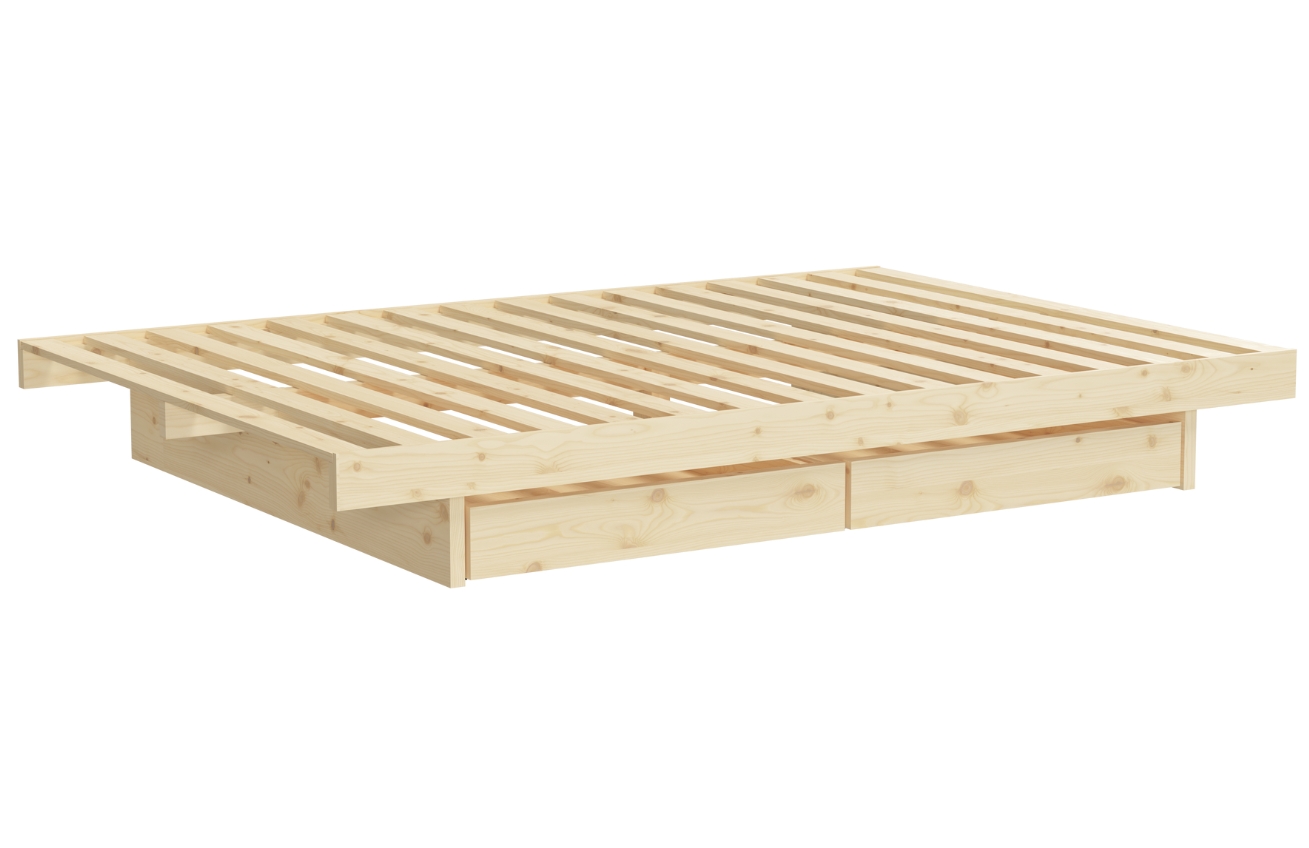 Karup Design Dvoulůžková postel Kanso 140 x 200 cm s úložným prostorem