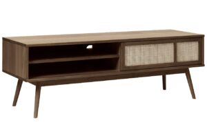 Unique Furniture Tmavě hnědý dubový TV stolek Barrali 150 cm