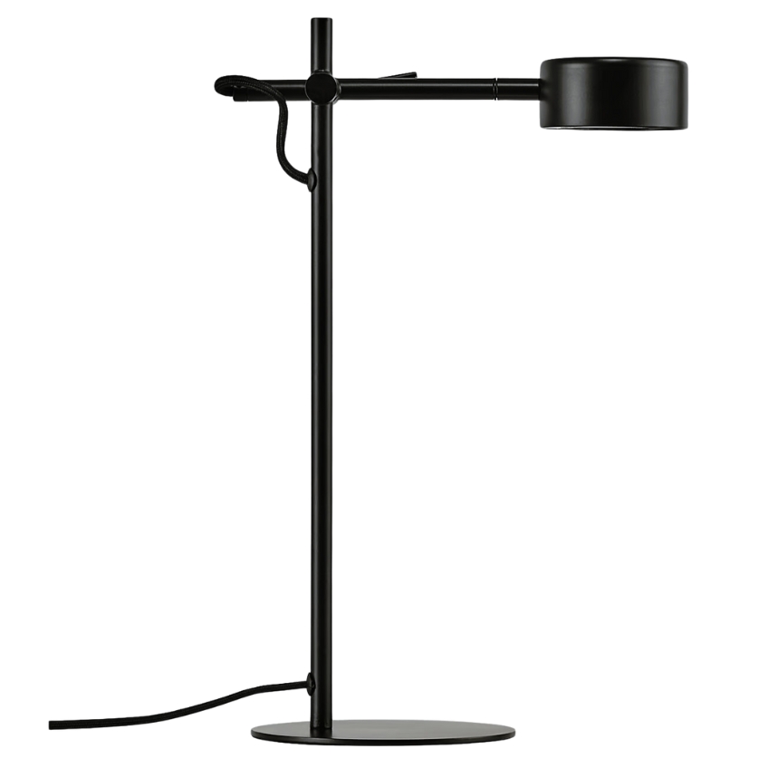 Nordlux Černá kovová stolní LED lampa Clyde