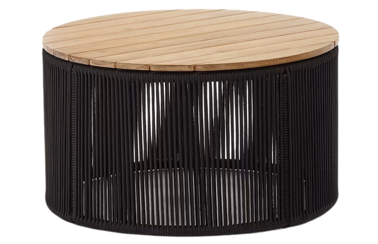 Kave Home Černý zahradní stolek Dandara 70 cm
