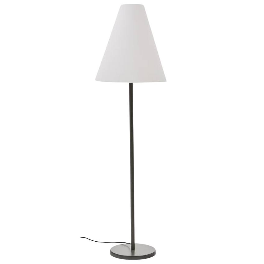 Kave Home Tmavě zelená kovová stojací lampa Navat 153 cm