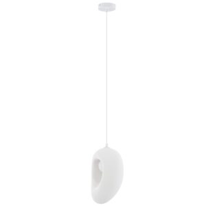 Nova Luce Bílé závěsné světlo Tempus 20 cm