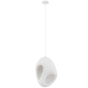 Nova Luce Bílé závěsné světlo Tempus 30 cm