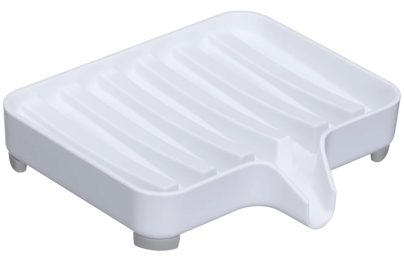 YAMAZAKI Bílá plastová miska na mýdlo Mist