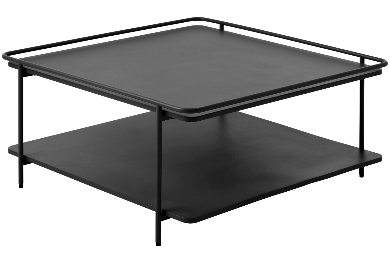 Unique Furniture Černý kovový konferenční stolek Yuba 75 x 75 cm