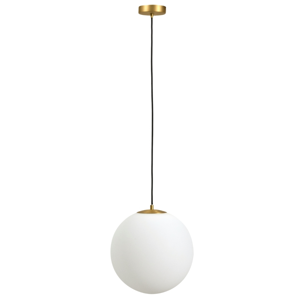 Kave Home Bílé skleněné závěsné světlo Brisia 30 cm
