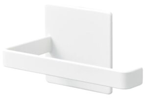 YAMAZAKI Bílý kovový magnetický držák na toaletní papír Tower 14 cm