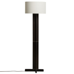 Kave Home Tmavá dřevěná stojací lampa Niani 151 cm