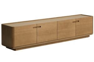 Kave Home Dubový TV stolek Arelida 200 x 40 cm