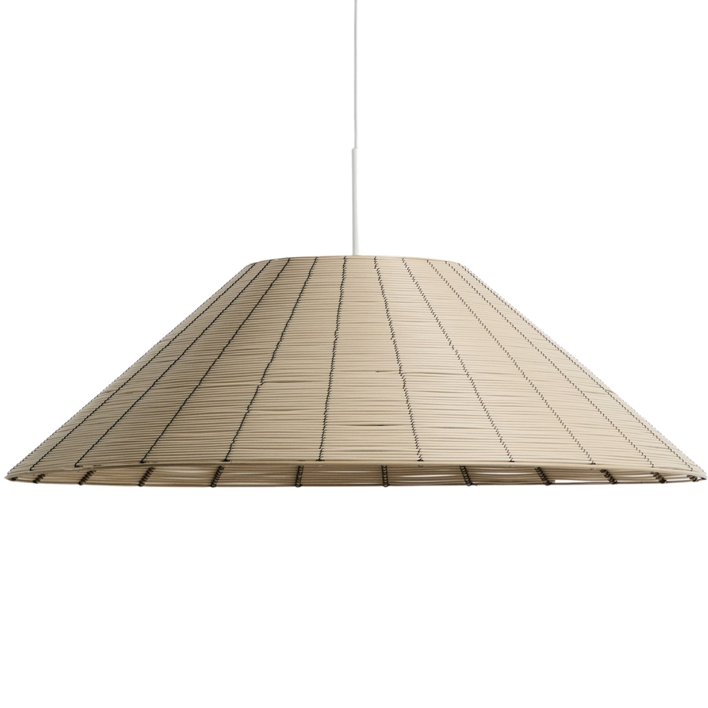 Kave Home Béžové stínidlo z umělého ratanu Saranella ⌀ 70 cm