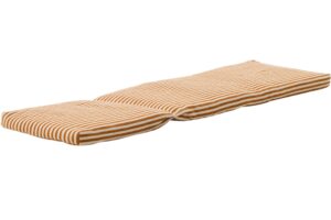 Kave Home Pruhovaný oranžovo-bílý polštář na lehátko Dirome 50 x 175 cm