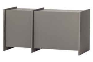 WOOOD Šedý dřevěný TV stolek Brock 102 x 44 cm