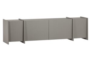 WOOOD Šedý dřevěný TV stolek Brock 200 x 44 cm