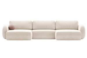 Maison Heritage Světle béžová rozkládací pohovka Kora 362 cm