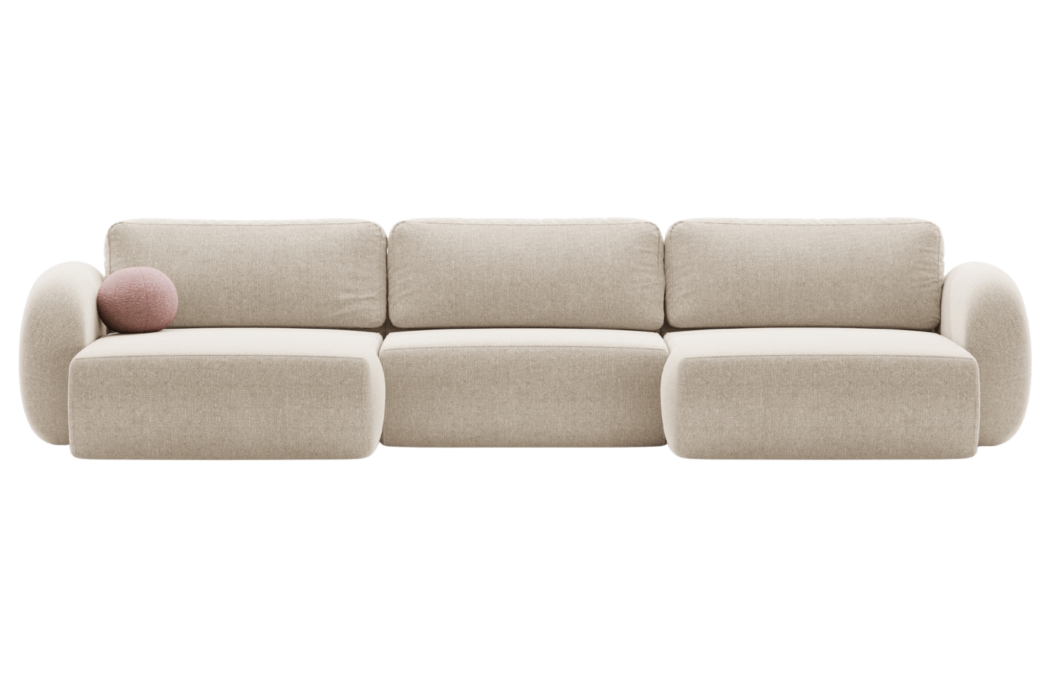 Maison Heritage Tmavě béžová rozkládací pohovka Kora 362 cm