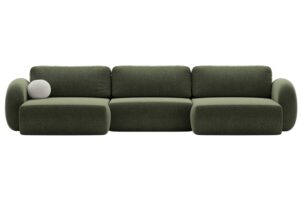 Maison Heritage Zelená rozkládací pohovka Kora 362 cm