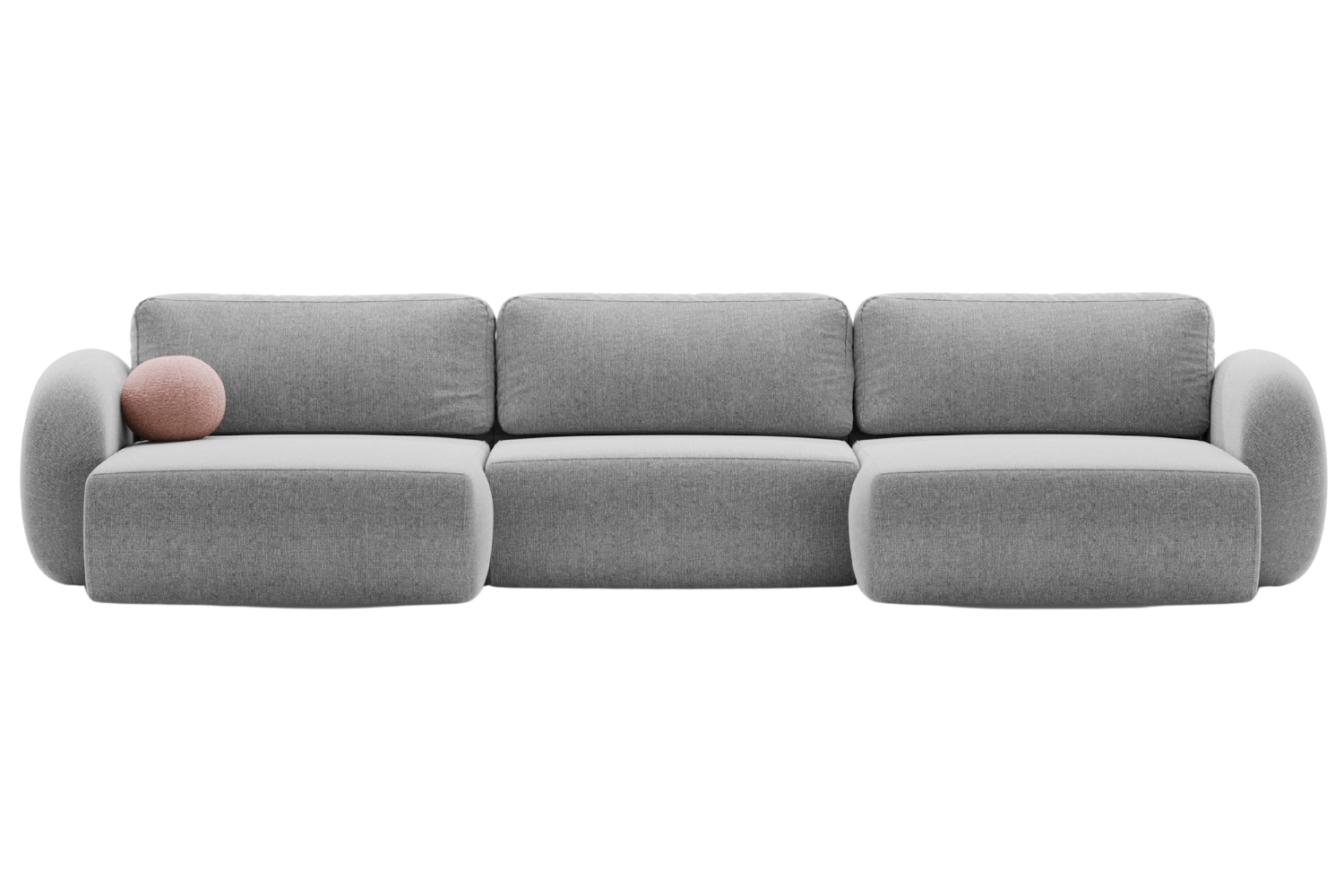 Maison Heritage Světle šedá rozkládací pohovka Kora 362 cm