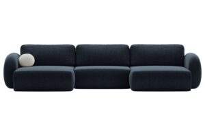 Maison Heritage Tmavě modrá rozkládací pohovka Kora 362 cm