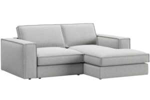 Světle šedá čalouněná rohová pohovka MICADONI Pola 226 cm