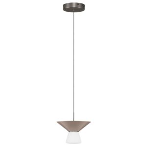 Nova Luce Světle hnědé závěsné LED světlo Baris 22 cm