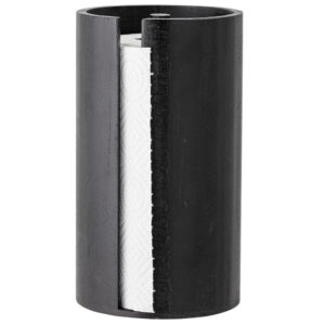 Bloomingville Černý dřevěný držák na roli kuchyňských utěrek Celian