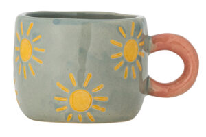 Bloomingville Modrozelený keramický hrnek Nini 100 ml