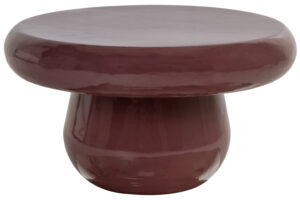 Richmond Vínově červený konferenční stolek Drew Ø85 cm