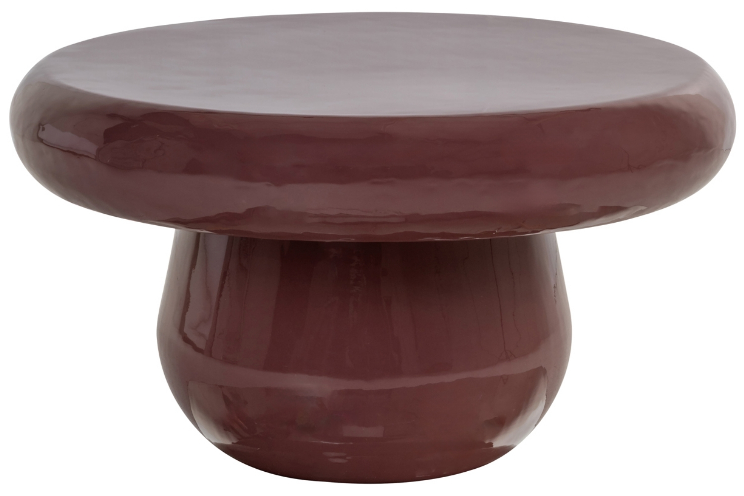 Richmond Vínově červený konferenční stolek Drew Ø85 cm