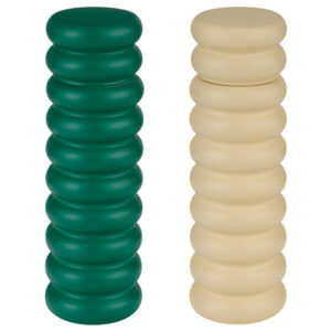 noo.ma Zeleno-žlutý set dřevěné slánky a pepřenky Suli