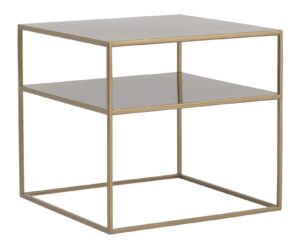 Nordic Design Zlatý kovový konferenční stolek Moreno II. 50 x 50 cm