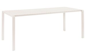 Bílý kovový zahradní jídelní stůl ZUIVER VONDEL 214 x 97 cm