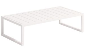 Kave Home Bílý kovový zahradní stolek Comova 114 x 60 cm