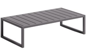 Kave Home Černý kovový zahradní stolek Comova 114 x 60 cm