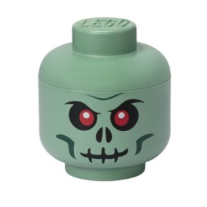 Zelený úložný box ve tvaru hlavy LEGO® Skeleton 19 cm