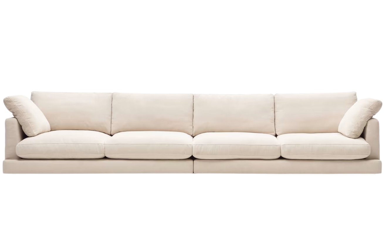 Kave Home Béžová šestimístná pohovka Gala 390 cm