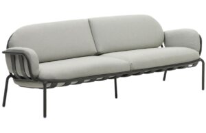 Kave Home Šedá zahradní pohovka Joncols 224 cm
