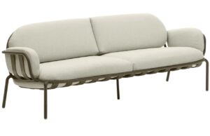 Kave Home Béžovo-zelená zahradní pohovka Joncols 224 cm