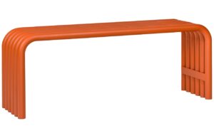 noo.ma Oranžová kovová zahradní lavice Nokk 114 cm