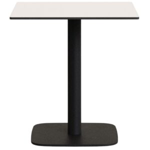 Kave Home Bílý bistro stolek Dina 68 x 68 cm s černou podnoží